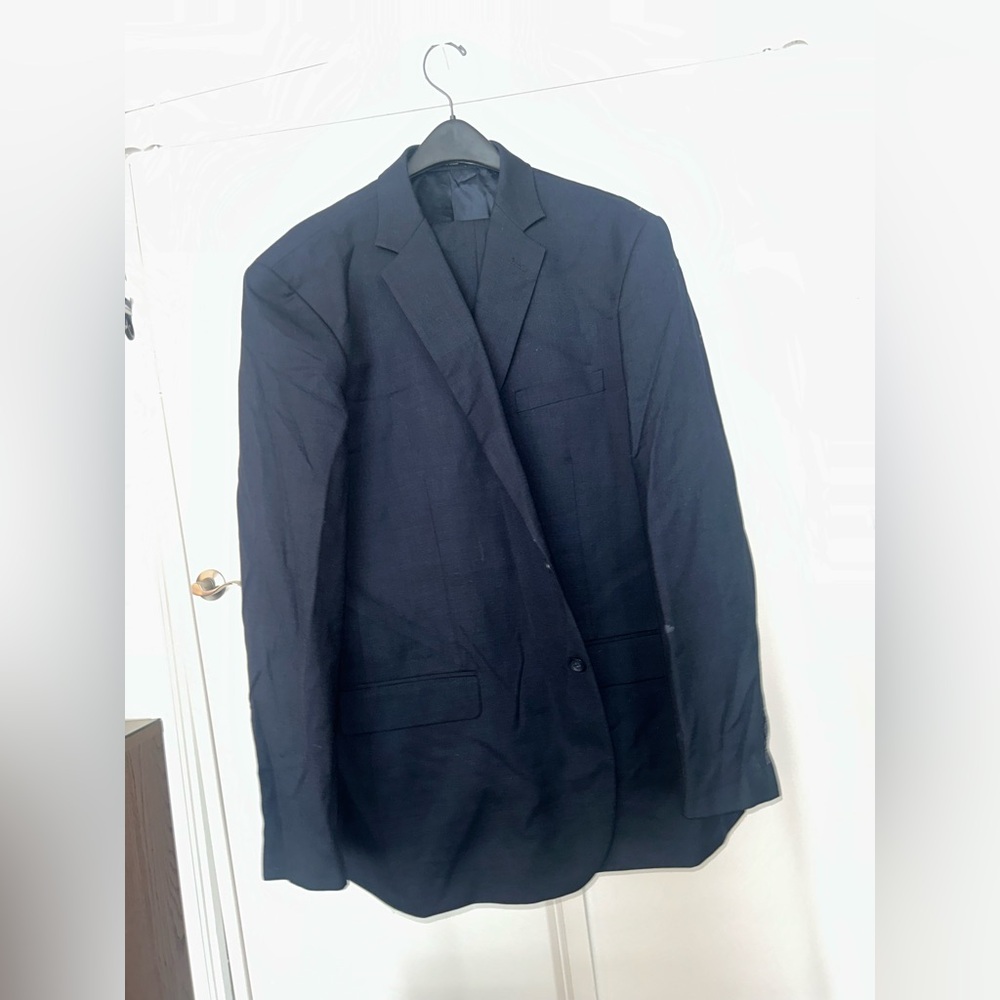 Pronto Uomo Platinum 3-Piece Wool Suit Jacket + Vest – Size 50L